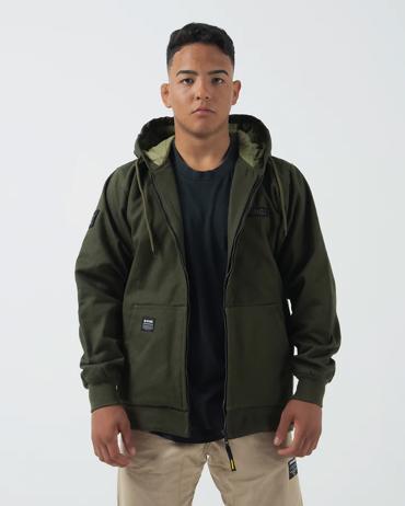 KINGZ KIMONOS CANVAS JACKET -olive